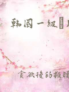 韩国一级α片