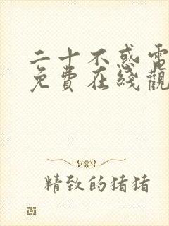 二十不惑电视剧免费在线观看