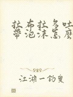 拉布拉多吐黄水带泡沫怎么办