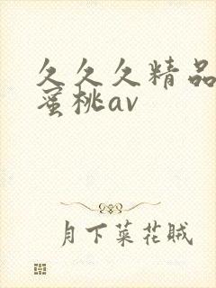 久久久精品蜜臀蜜桃av