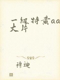 一级特黄aaa大片