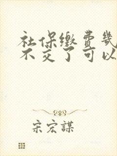 社保缴费几年后不交了可以退吗