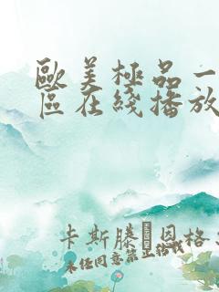 欧美极品一区二区在线播放