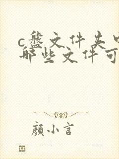 c盘文件夹中的哪些文件可以删