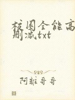 校园全能高手未删减txt