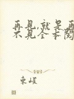 再见,就是再也不见全本阅读