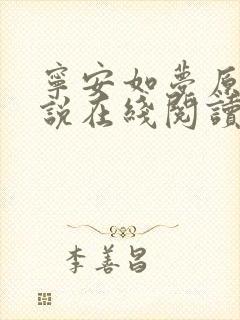 宁安如梦原著小说在线阅读免费
