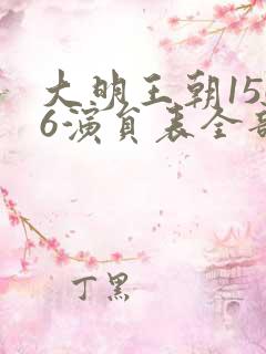 大明王朝1566演员表全部演员介绍