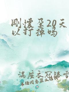刚怀孕20天可以打掉吗