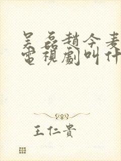 吴磊赵今麦演的电视剧叫什么