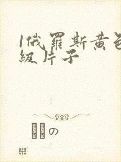 1俄罗斯黄色一级片子