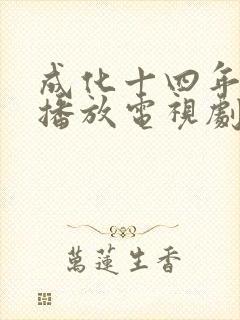 成化十四年免费播放电视剧