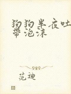 狗狗半夜吐黄水带泡沫