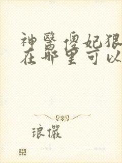 神医傻妃狠嚣张在哪里可以看