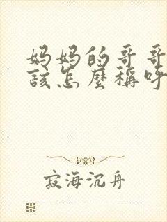 妈妈的哥哥我应该怎么称呼