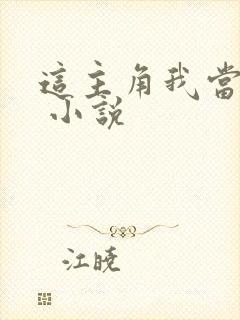 这主角我当不了 小说