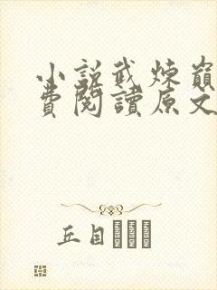 小说武炼巅峰免费阅读原文