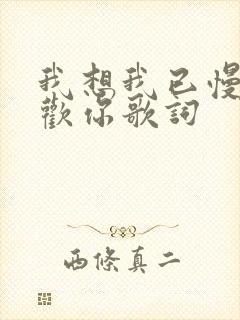 我想我已慢慢喜欢你歌词