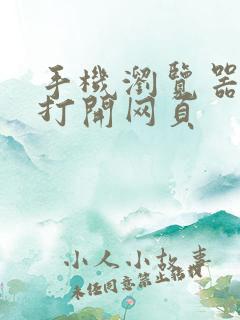 手机浏览器无法打开网页