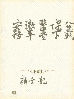 安徽医保公共服务平台下载app