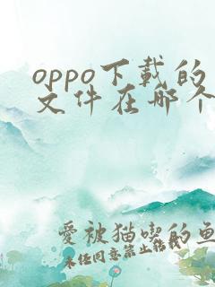 oppo下载的文件在哪个文件夹