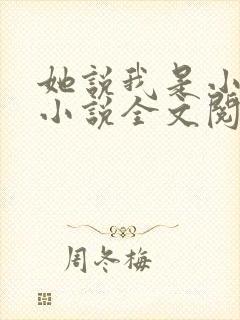 她说我是小妖精小说全文阅读