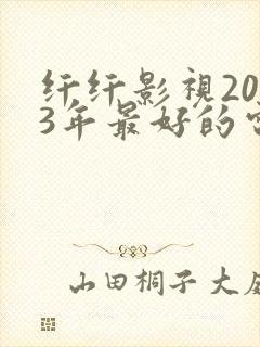 纤纤影视2023年最好的电视剧