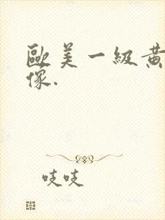 欧美一级黄色录像.