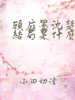 顾庭墨沈楚意大结局是什么