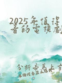 2025年值得看的电视剧排行榜