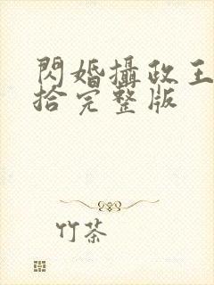 闪婚摄政王欠收拾完整版