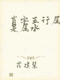 肖字五行属木还是属水