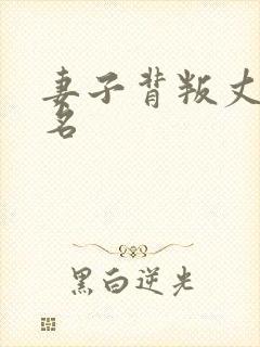 妻子背叛丈夫剧名