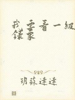 我要看一级黄色录象