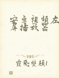 安卓视频左右分屏播放器