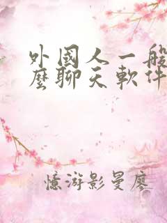 外国人一般用什么聊天软件