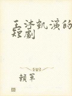 王沐凯演的所有短剧