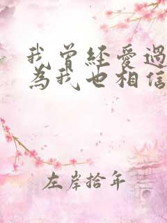 我曾经爱过你因为我也相信是什么歌