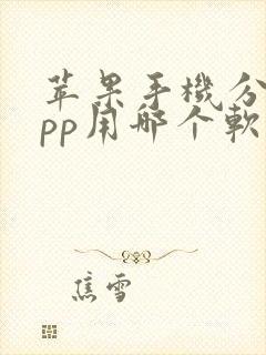 苹果手机分身app用哪个软件