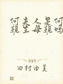 何夫人是何晏的亲生母亲吗