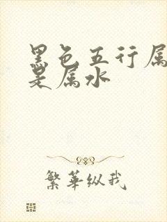 黑色五行属金还是属水