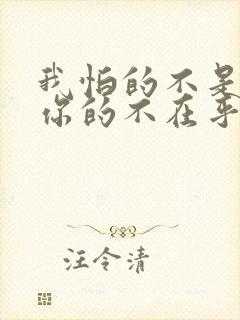 我怕的不是苦是你的不在乎是什么歌