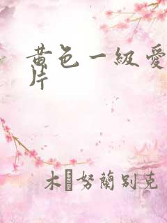 黄色一级爱情大片