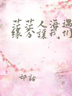 茫茫人海遇见你缘分让我们走到一起是什么歌