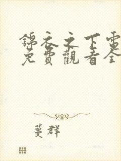 锦衣之下电视剧免费观看全集在线