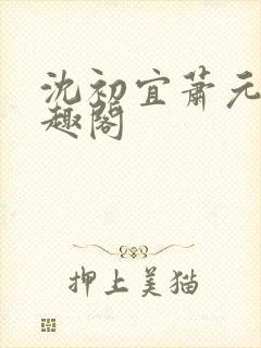 沈初宜萧元宸笔趣阁