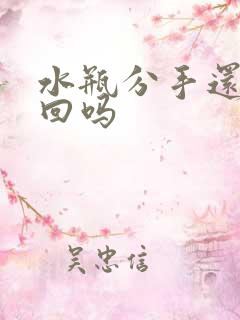 水瓶分手还能挽回吗