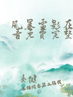 风暴电影在线观看免费完整版高清