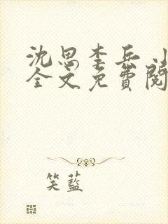 沈思李兵 小说全文免费阅读