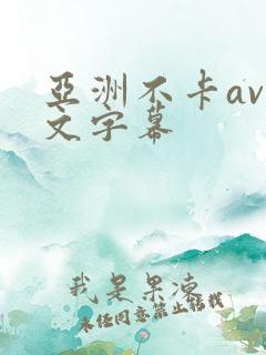 亚洲不卡av中文字幕